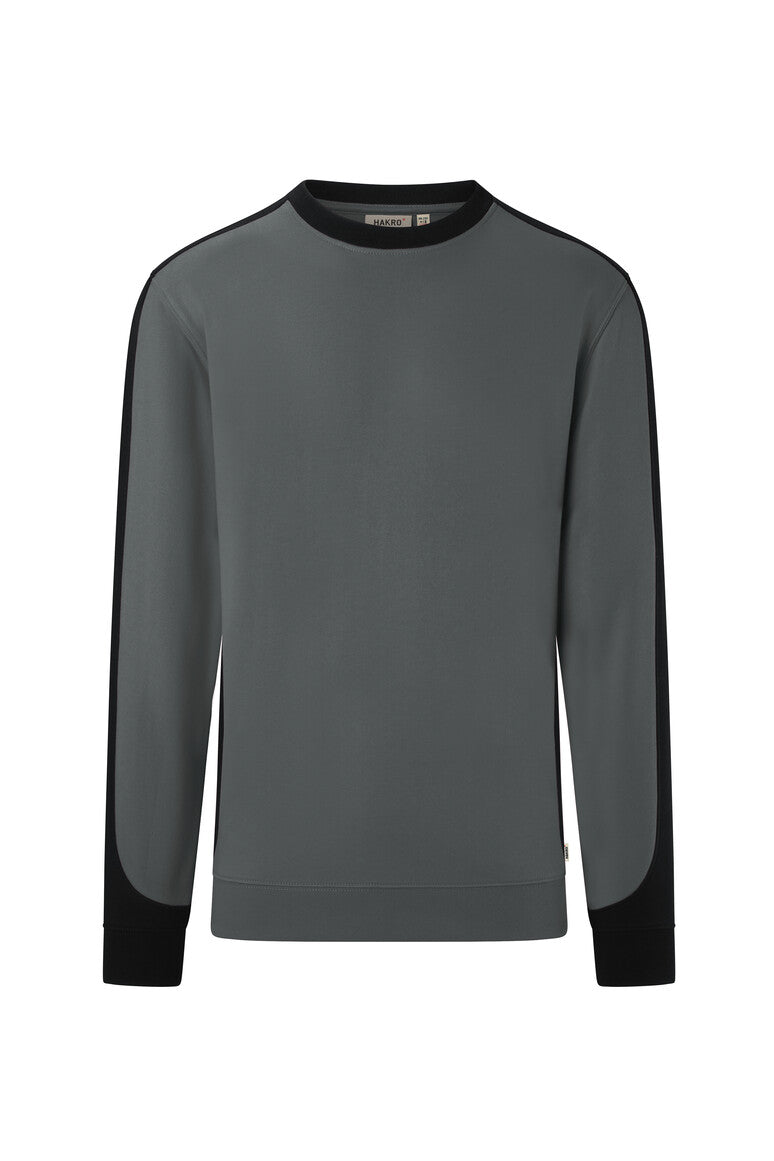 HAKRO Sweatshirt Contrast MIKRALINAR® ECO 549 anthrazit/schwarz