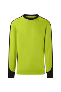 HAKRO Sweatshirt Contrast MIKRALINAR® ECO 549 kiwi/schwarz