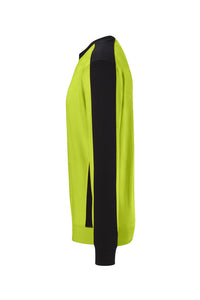HAKRO Sweatshirt Contrast MIKRALINAR® ECO 549 kiwi/schwarz