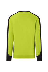 HAKRO Sweatshirt Contrast MIKRALINAR® ECO 549 kiwi/schwarz