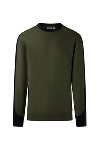 HAKRO Sweatshirt Contrast MIKRALINAR® ECO 549 olive/schwarz