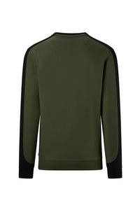 HAKRO Sweatshirt Contrast MIKRALINAR® ECO 549 olive/schwarz