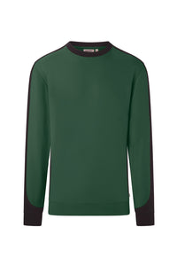 HAKRO Sweatshirt Contrast MIKRALINAR® ECO 549 tanne/schwarz