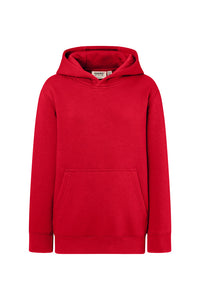 HAKRO Kinder Kapuzen-Sweatshirt Bio-Baumwolle 562 rot