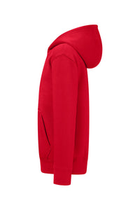 HAKRO Kinder Kapuzen-Sweatjacke Bio-Baumwolle 565 rot