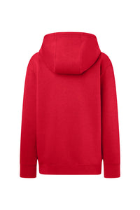 HAKRO Kinder Kapuzen-Sweatjacke Bio-Baumwolle 565 rot
