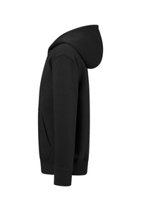 HAKRO Kinder Kapuzen-Sweatjacke Bio-Baumwolle 565 schwarz