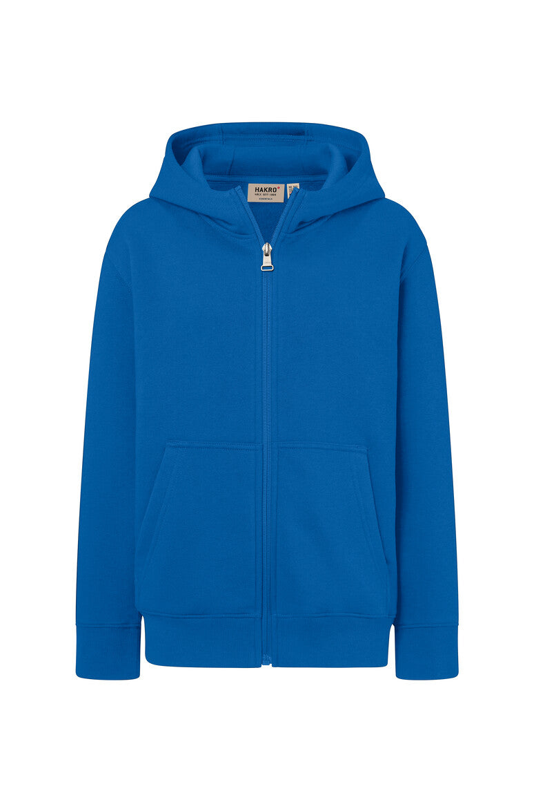 HAKRO Kinder Kapuzen-Sweatjacke Bio-Baumwolle 565 royalblau