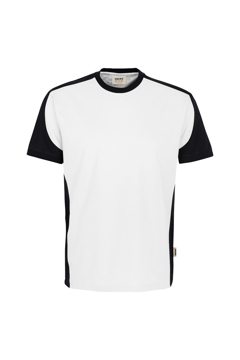 HAKRO T-Shirt Contrast MIKRALINAR® ECO 590 weiß/schwarz