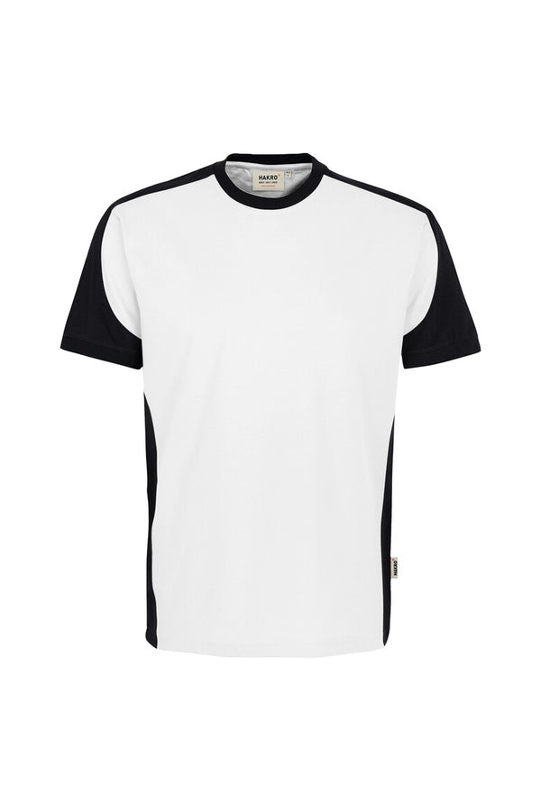 HAKRO T-Shirt Contrast MIKRALINAR® ECO 590 weiß/schwarz