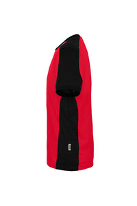 HAKRO T-Shirt Contrast MIKRALINAR® ECO 590 rot/schwarz