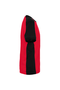 HAKRO T-Shirt Contrast MIKRALINAR® ECO 590 rot/schwarz