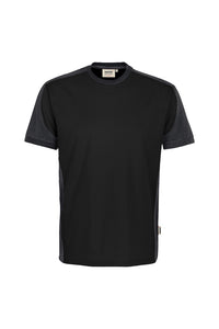 HAKRO T-Shirt Contrast MIKRALINAR® ECO 590 schwarz/karbongrau