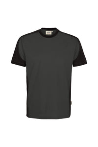 HAKRO T-Shirt Contrast MIKRALINAR® ECO 590 karbongrau/schwarz