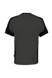 HAKRO T-Shirt Contrast MIKRALINAR® ECO 590 karbongrau/schwarz