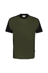 HAKRO T-Shirt Contrast MIKRALINAR® ECO 590 olive/schwarz