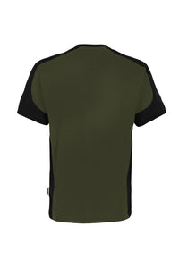 HAKRO T-Shirt Contrast MIKRALINAR® ECO 590 olive/schwarz