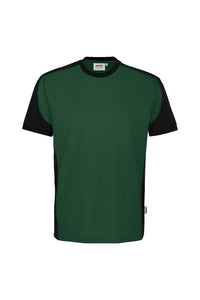 HAKRO T-Shirt Contrast MIKRALINAR® ECO 590 tanne/schwarz