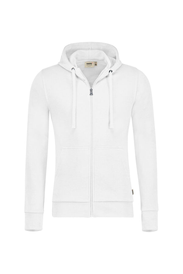 HAKRO Kapuzen-Sweatjacke Premium 605 weiß