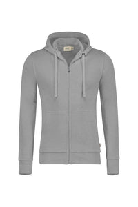 HAKRO Kapuzen-Sweatjacke Premium 605 grau meliert