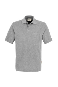 HAKRO Pocket-Poloshirt Top 802 grau meliert