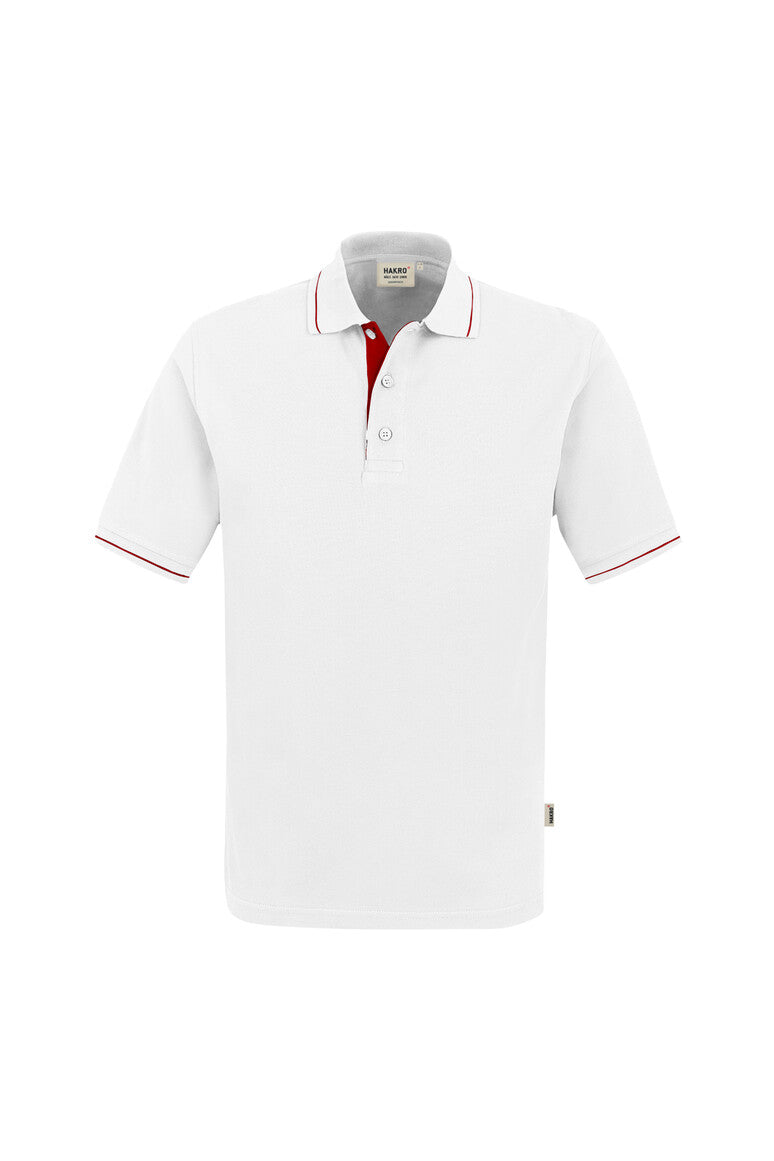 HAKRO Poloshirt Casual 803 weiß/rot