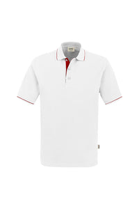 HAKRO Poloshirt Casual 803 weiß/rot
