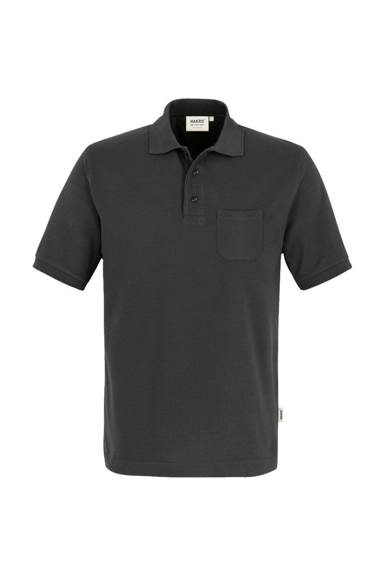 HAKRO Pocket-Poloshirt MIKRALINAR® 812 karbongrau