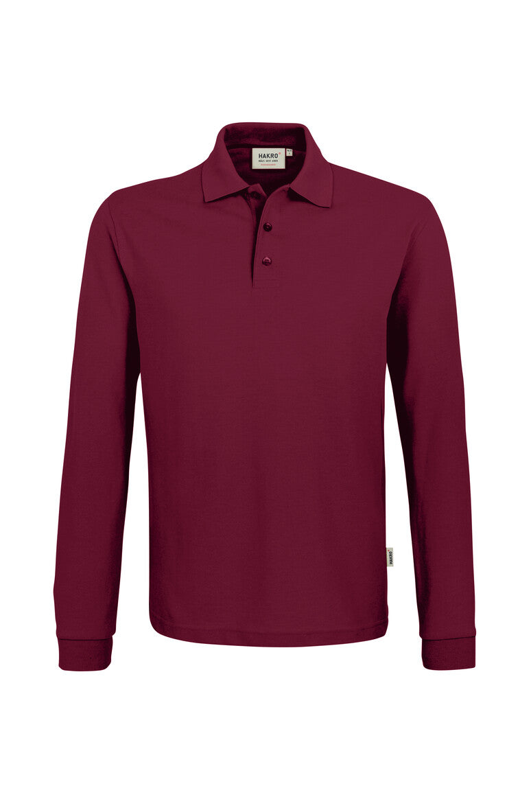 HAKRO Longsleeve-Poloshirt MIKRALINAR® 815 weinrot