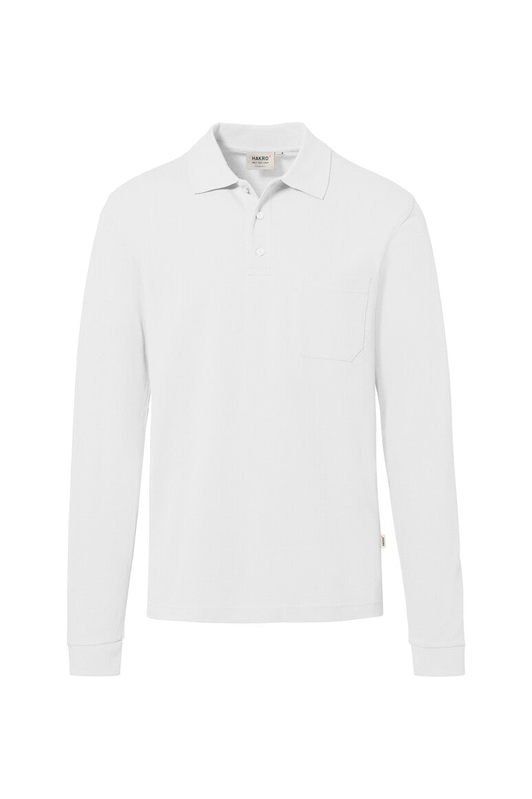 HAKRO Pocket-Longsleeve-Polo MIKRALINAR® ECO 817 weiß