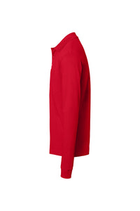 HAKRO Pocket-Longsleeve-Polo MIKRALINAR® ECO 817 rot