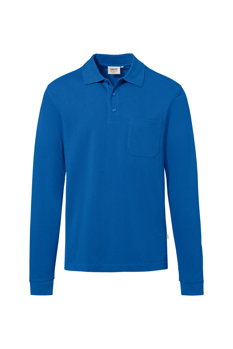 HAKRO Pocket-Longsleeve-Polo MIKRALINAR® ECO 817 royalblau