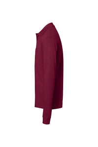 HAKRO Pocket-Longsleeve-Polo MIKRALINAR® ECO 817 weinrot