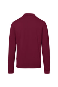 HAKRO Pocket-Longsleeve-Polo MIKRALINAR® ECO 817 weinrot