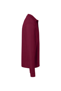 HAKRO Pocket-Longsleeve-Polo MIKRALINAR® ECO 817 weinrot