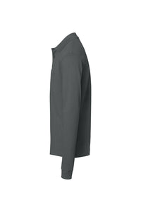 HAKRO Pocket-Longsleeve-Polo MIKRALINAR® ECO 817 anthrazit