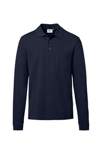 HAKRO Pocket-Longsleeve-Polo MIKRALINAR® ECO 817 tinte