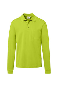 HAKRO Pocket-Longsleeve-Polo MIKRALINAR® ECO 817 kiwi