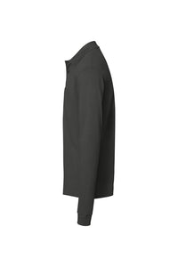 HAKRO Pocket-Longsleeve-Polo MIKRALINAR® ECO 817 karbongrau