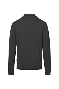 HAKRO Pocket-Longsleeve-Polo MIKRALINAR® ECO 817 karbongrau