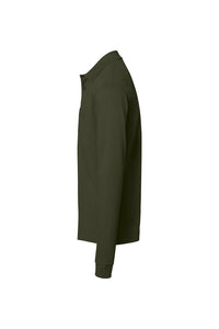 HAKRO Pocket-Longsleeve-Polo MIKRALINAR® ECO 817 olive