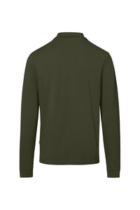 HAKRO Pocket-Longsleeve-Polo MIKRALINAR® ECO 817 olive
