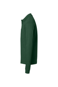 HAKRO Pocket-Longsleeve-Polo MIKRALINAR® ECO 817 tanne