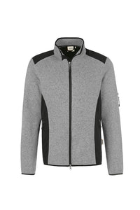 HAKRO Strickfleecejacke 836 grau meliert