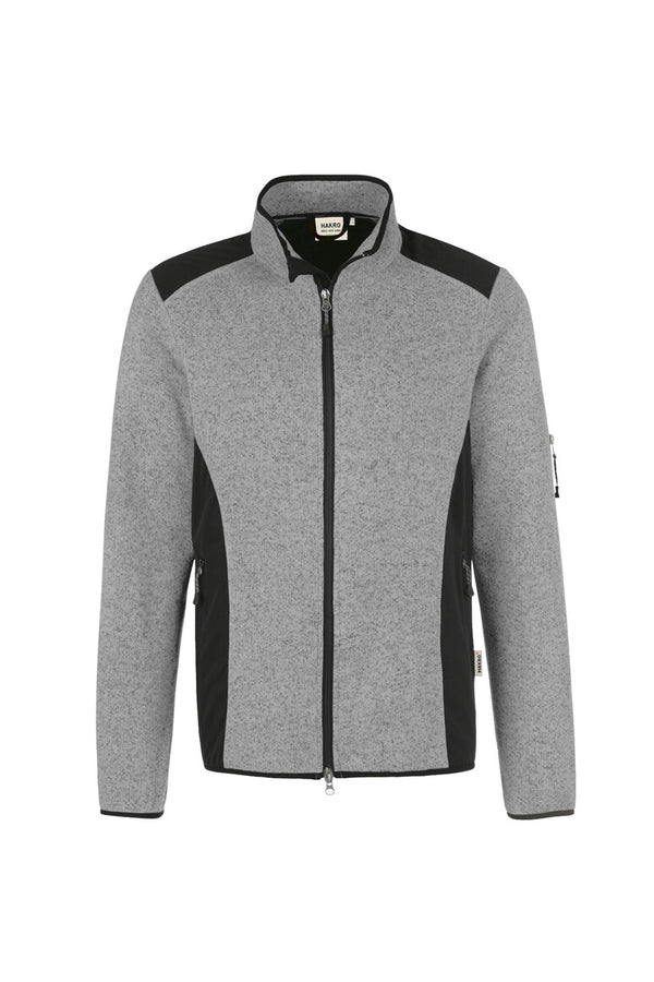 HAKRO Strickfleecejacke 836 grau meliert