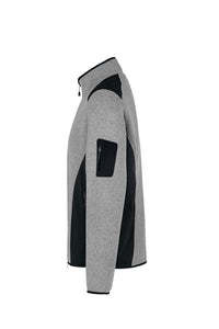 HAKRO Strickfleecejacke 836 grau meliert