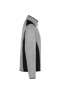HAKRO Strickfleecejacke 836 grau meliert