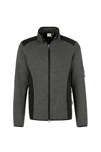 HAKRO Strickfleecejacke 836 anthrazit meliert