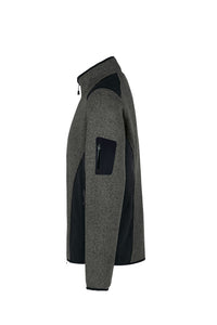 HAKRO Strickfleecejacke 836 anthrazit meliert