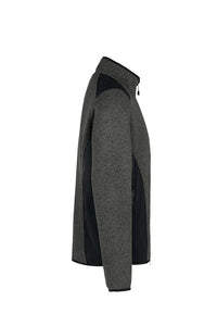 HAKRO Strickfleecejacke 836 anthrazit meliert
